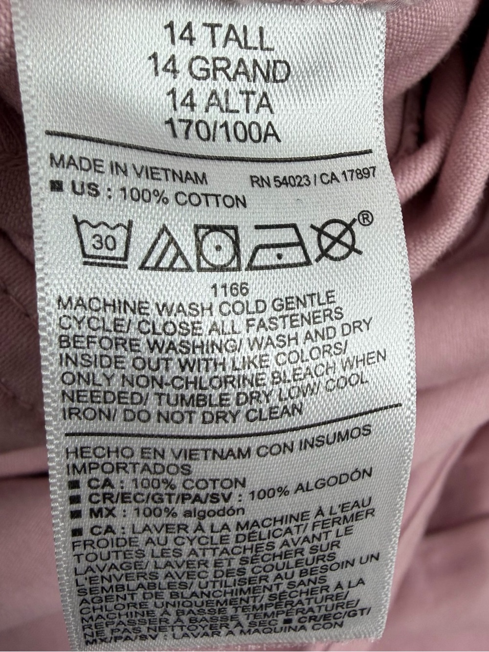 Old Navy Extra High Rise Barrel Leg Chino Pants Pink Women’s 14 Tall Cotton - Picture 6 of 7